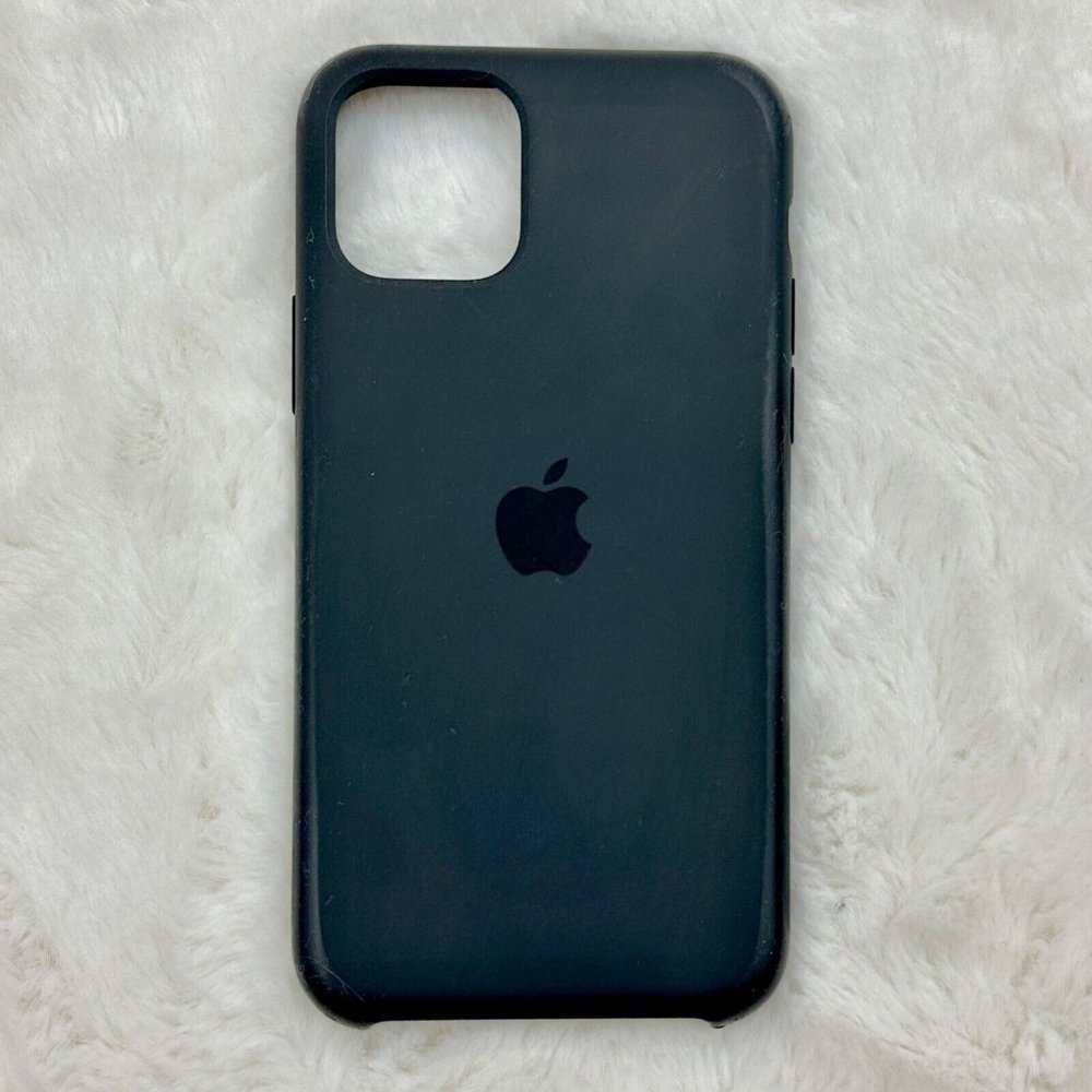 Genuine Apple iPhone X Silicone Case Black